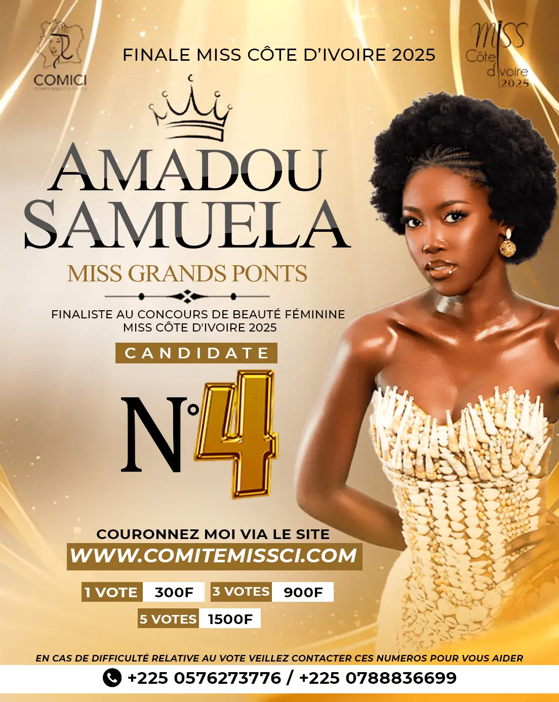 Affiche Miss Grands Ponts Amadou Samuela
